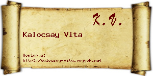 Kalocsay Vita névjegykártya